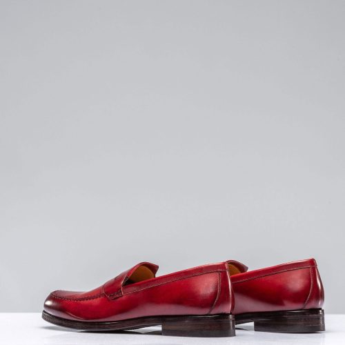 alberto fasciani lucro loafer in cherry antique mens shoes axels vail 38850686320874