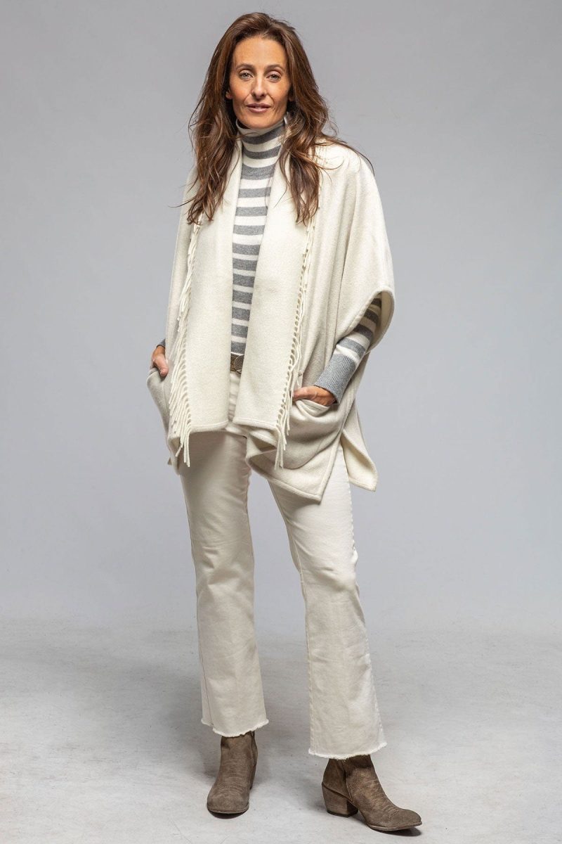 alonpi eleonora cashmere cape jacket in cream ladies sweaters axels vail 40466603344106