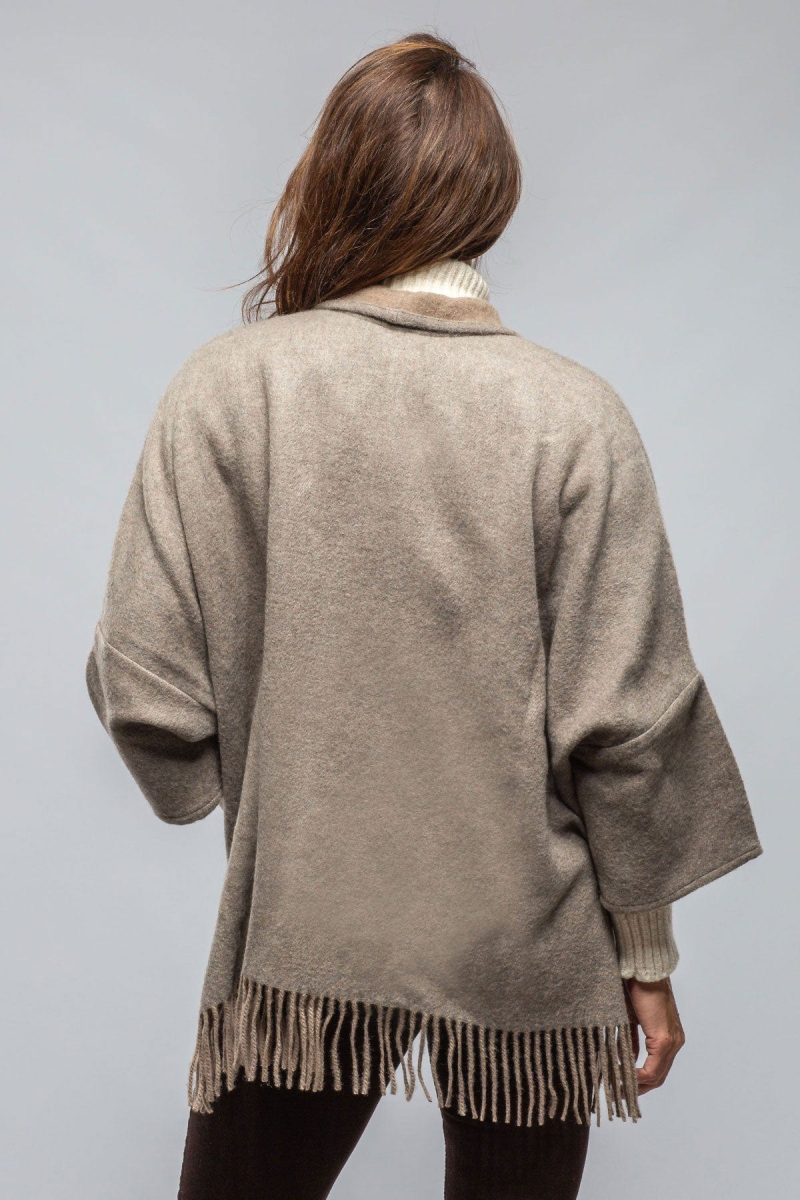 alonpi evelina cashmere cape in taupe beige ladies sweaters axels vail 40560228630762