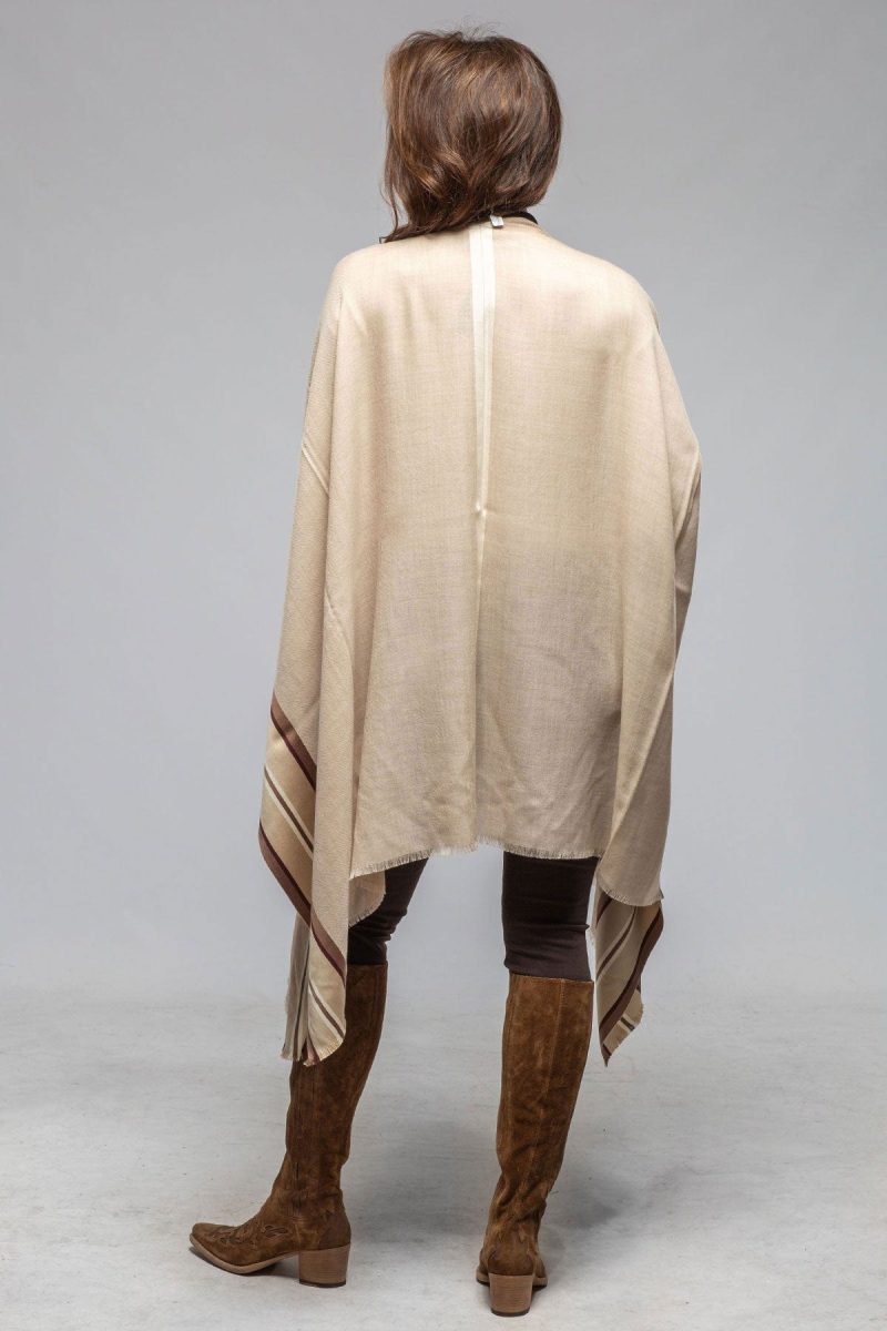 alonpi nuvola cashmere silk cape shawl in beige ladies accessories scarves axels vail 40466617106666