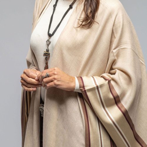 alonpi nuvola cashmere silk cape shawl in beige ladies accessories scarves axels vail 40466617172202