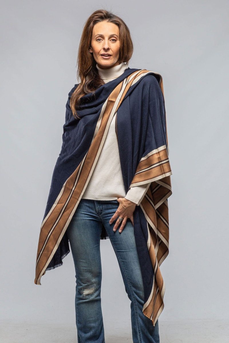 alonpi nuvola cashmere silk cape shawl in navy ladies accessories scarves axels vail 40614179242218