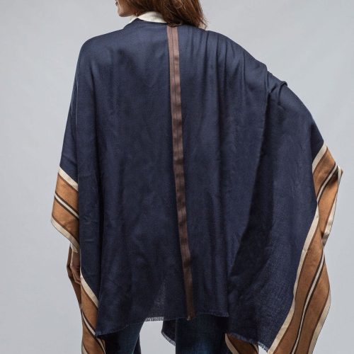 alonpi nuvola cashmere silk cape shawl in navy ladies accessories scarves axels vail 40614179307754