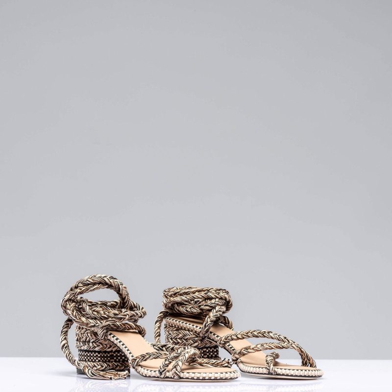 amambaih isabel tie sandal in sand ladies shoes axels vail 39880598847722