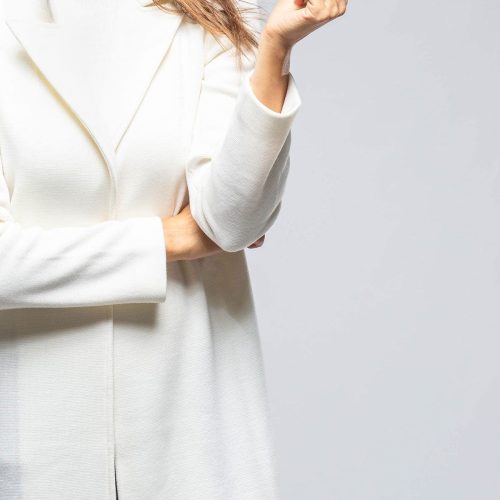 amina rubinacci colomba long knit duster in white ladies sweaters axels vail 39301465997546