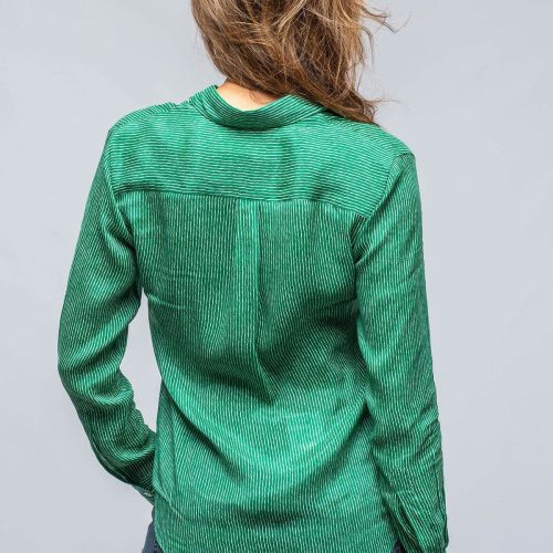 amina rubinacci dolce thin stripe silk blouse in jade white ladies blouses axels vail 39301485068522