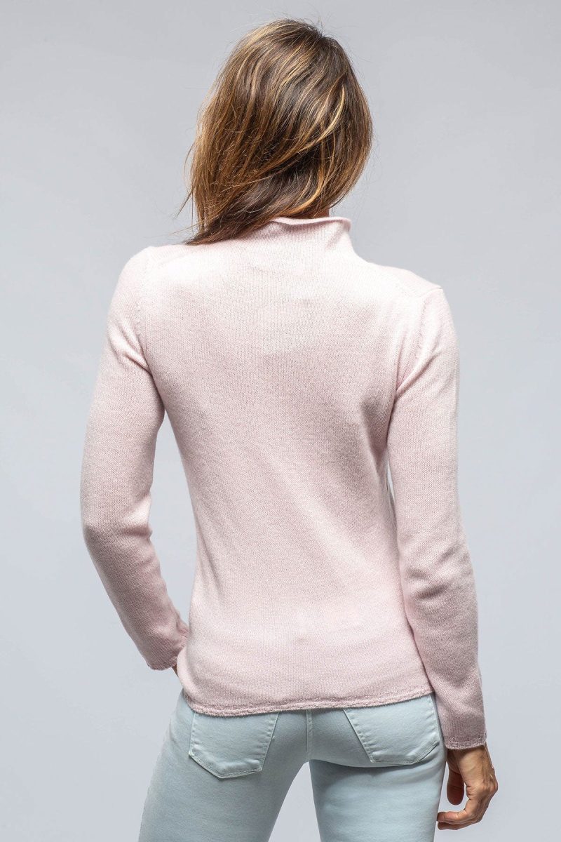 amina rubinacci tromba mock neck cashmere sweater in candy ladies sweaters axels vail 39301553357034