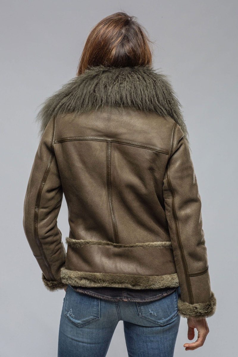 artico colette aviator shearling in military ladies outerwear shearling axels vail 40367496462570