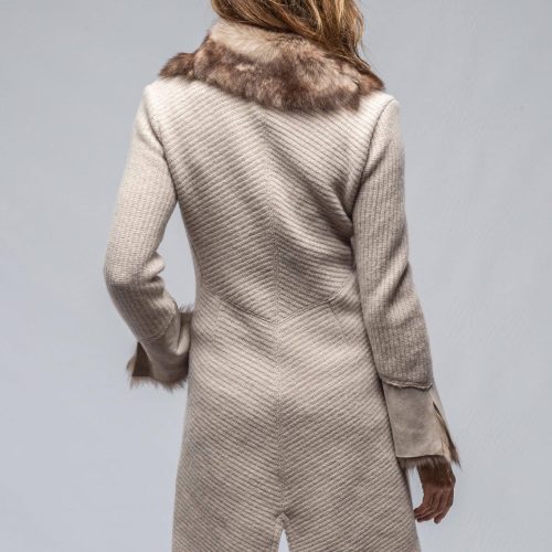 artico regina long sweater coat in light grey ladies outerwear shearling axels vail 39387421802730