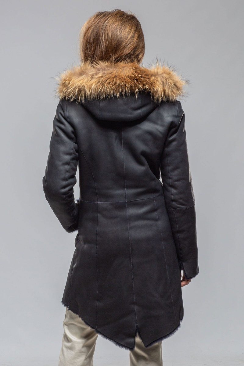 artico timber hooded shearling parka in midnight ladies outerwear shearling axels vail 40339448627434