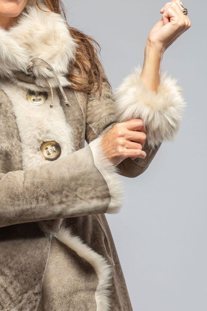 artico wild reversible long shearling in icy tundra ladies outerwear shearling axels vail 40339464749290