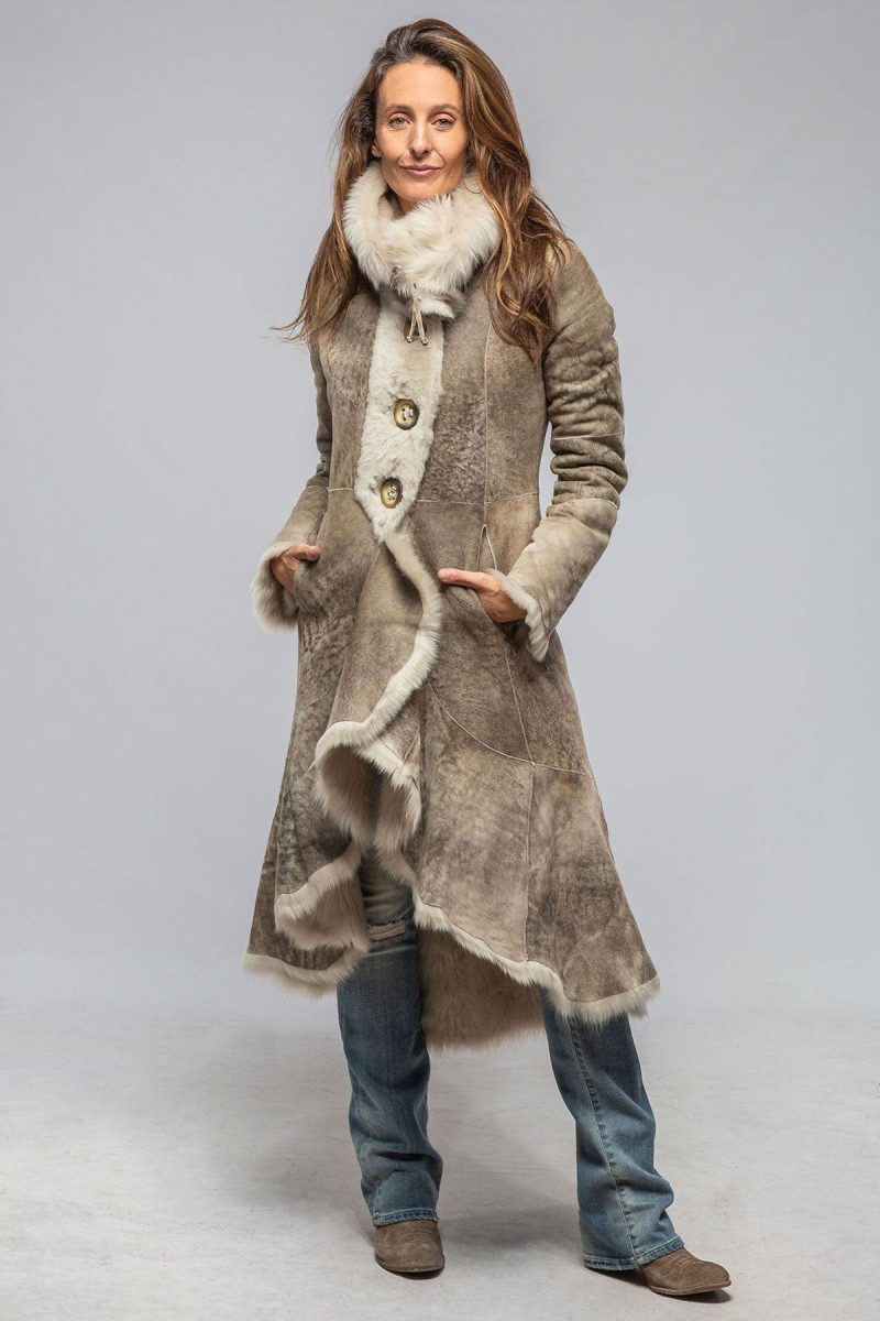 artico wild reversible long shearling in icy tundra ladies outerwear shearling axels vail 40339465109738