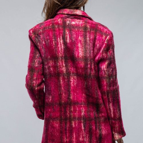 avant toi cupola tartan painted 3 4 coat in cherry ladies outerwear cloth axels vail 39751512457450