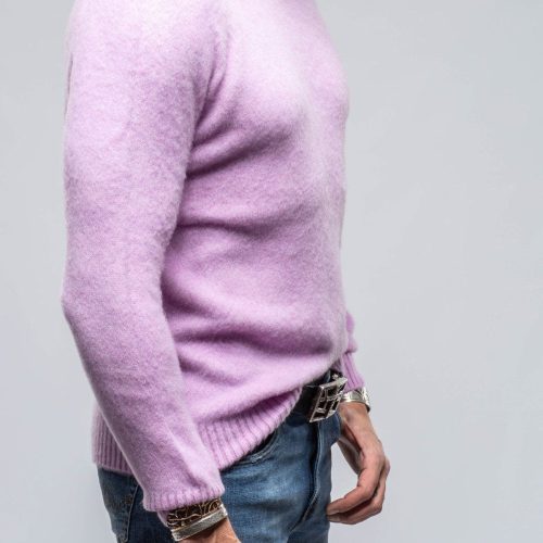 avant toi henry crew neck cashmere sweater in lavender mens sweaters axels vail 39882257793258