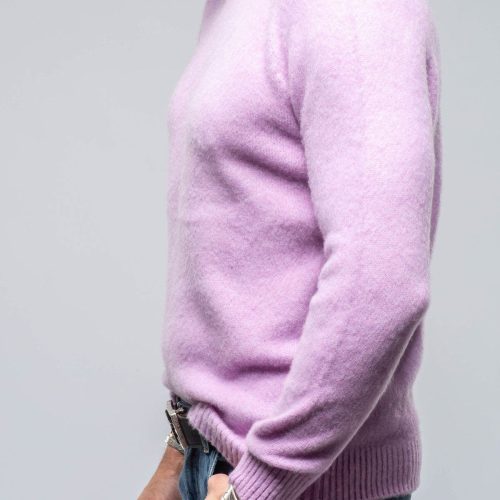 avant toi henry crew neck cashmere sweater in lavender mens sweaters axels vail 39882258022634