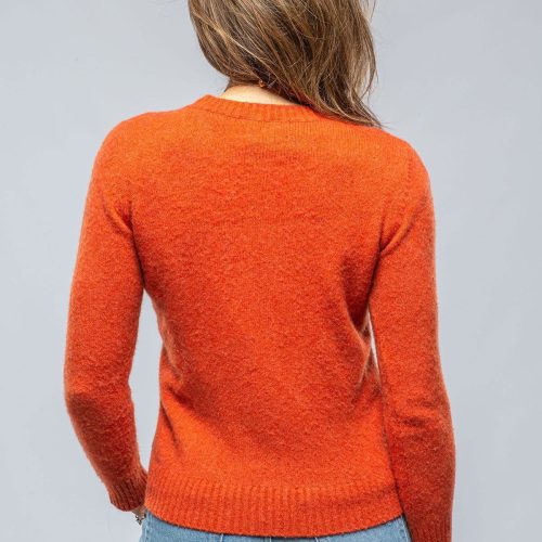 avant toi merit sweater in orange ladies sweaters axels vail 39443443220714