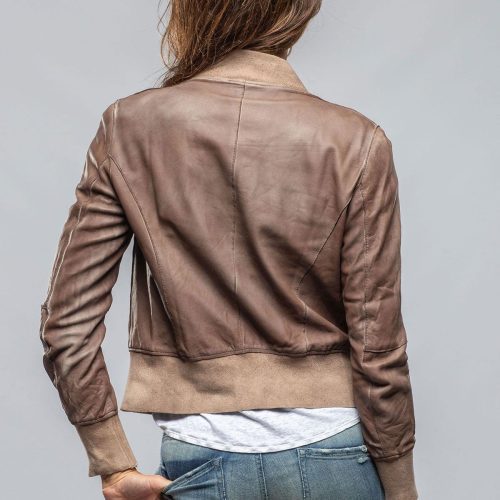 axel s mila lightweight leather jacket in stone ladies outerwear leather axels vail 40243422920938