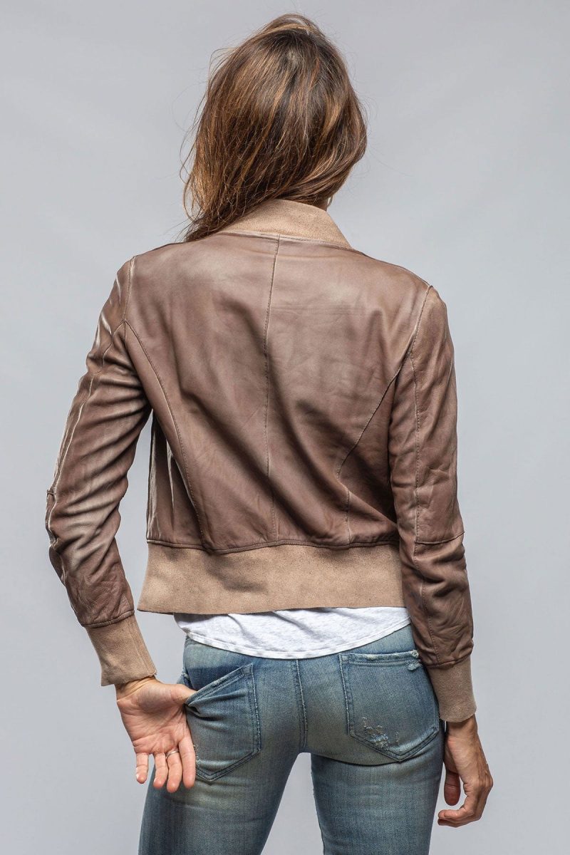 axel s mila lightweight leather jacket in stone ladies outerwear leather axels vail 40243422920938