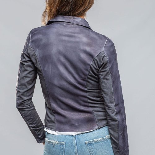 axel s natalia lightweight leather jacket in deep blue ladies outerwear leather axels vail 40243428589802