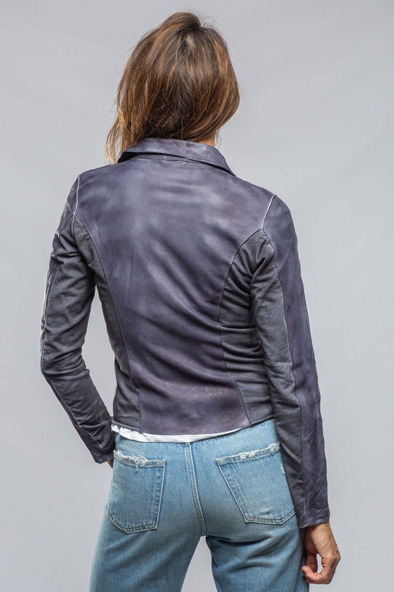 axel s natalia lightweight leather jacket in deep blue ladies outerwear leather axels vail 40243428589802