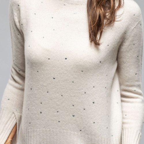 axels apres ski cashmere sparkle sweater in stucco ladies sweaters axels vail 40466585288938