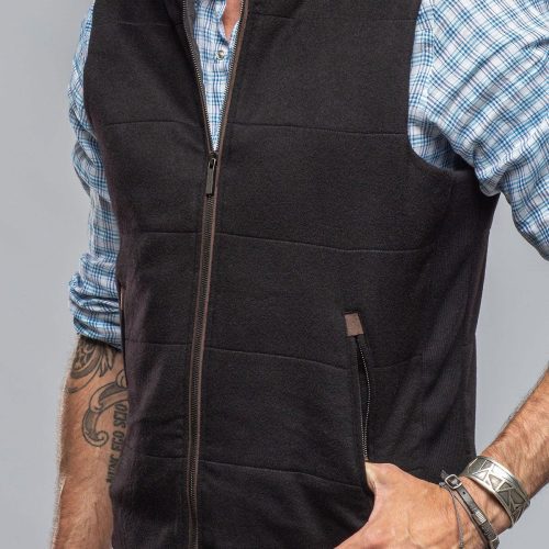 axels bdsr alba cashmere vest in black mens outerwear cloth axels vail 40264785264874