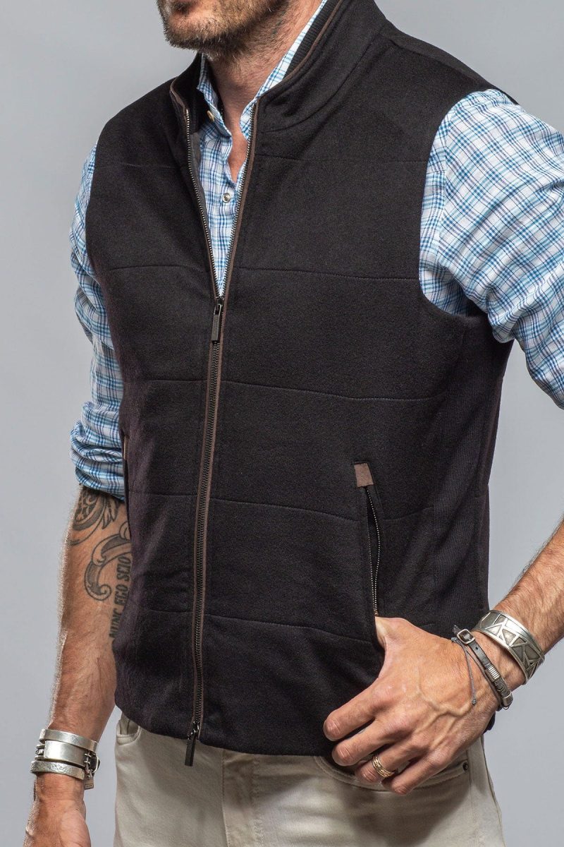 axels bdsr alba cashmere vest in black mens outerwear cloth axels vail 40264785264874