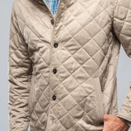 axels bdsr dutton quilted cashmere jacket in camel mens outerwear cloth axels vail 39415343841514