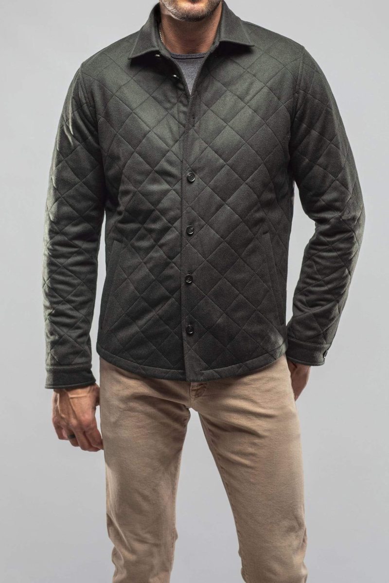 axels bdsr dutton quilted cashmere jacket in olive mens outerwear cloth axels vail 28208521216189