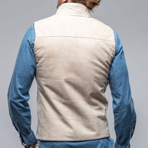 axels bdsr huracan suede vest in ivory mens outerwear leather axels vail 39751529496810