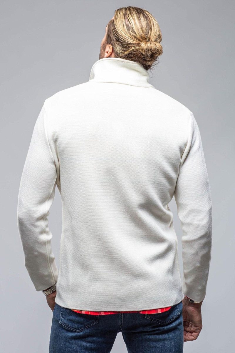 axels bdsr revuelto merino sweater jacket in white mens outerwear cloth axels vail 39751553581290