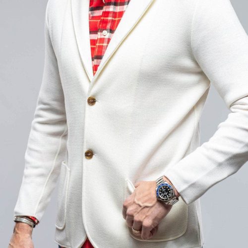 axels bdsr revuelto merino sweater jacket in white mens outerwear cloth axels vail 39751553646826