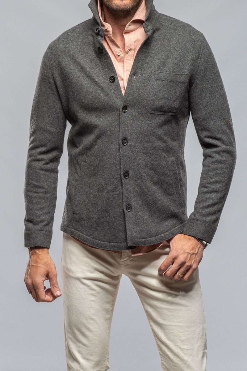 axels bdsr sooter cashmere shirt in charcoal mens sweaters axels vail 40264792047850