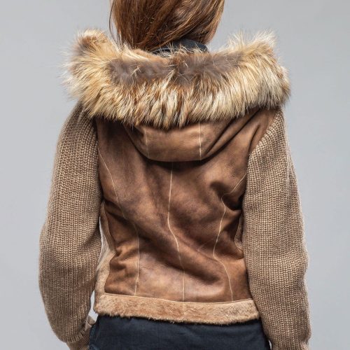 axels beki side zip shearling ladies outerwear shearling axels vail 40339450986730