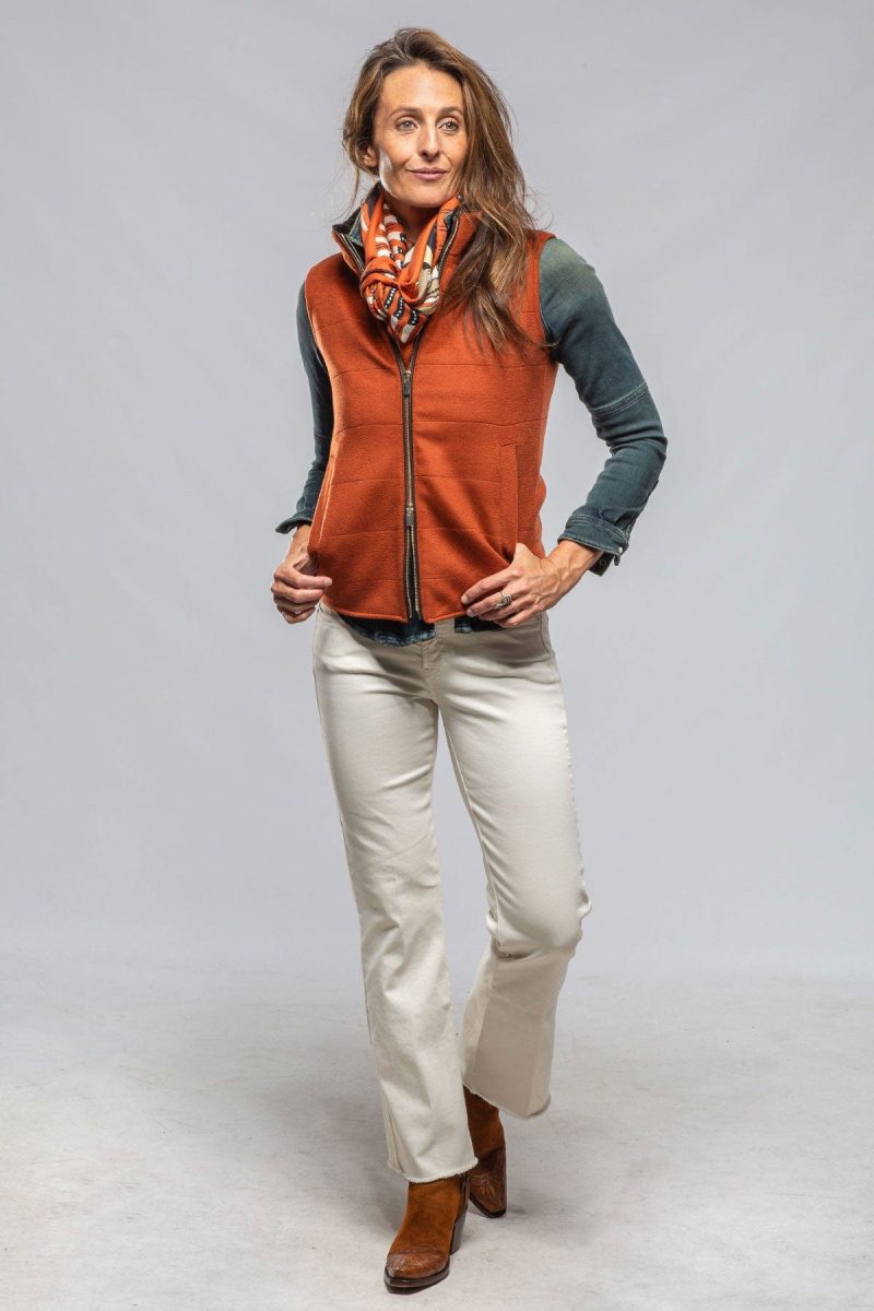 axels diana vest in rust ladies outerwear cloth axels vail 40228917477610