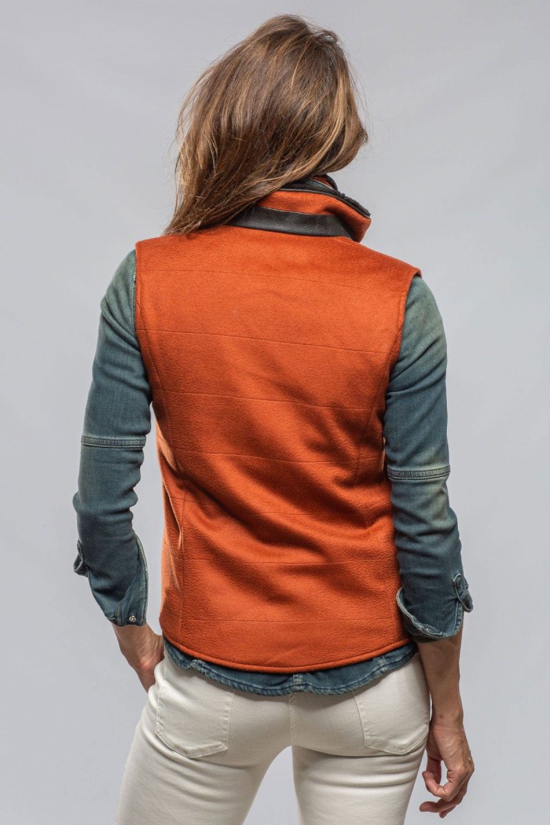 axels diana vest in rust ladies outerwear cloth axels vail 40228917608682