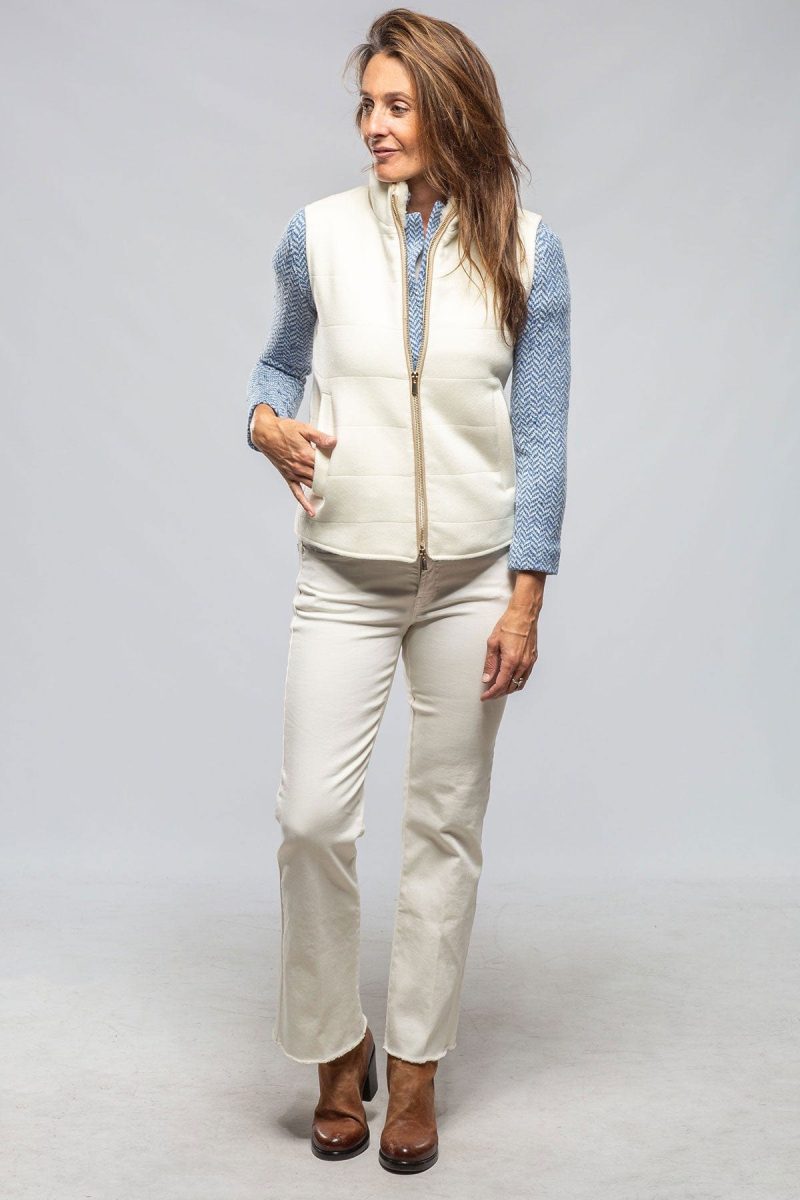 axels diana vest in white ladies outerwear cloth axels vail 40228923605226