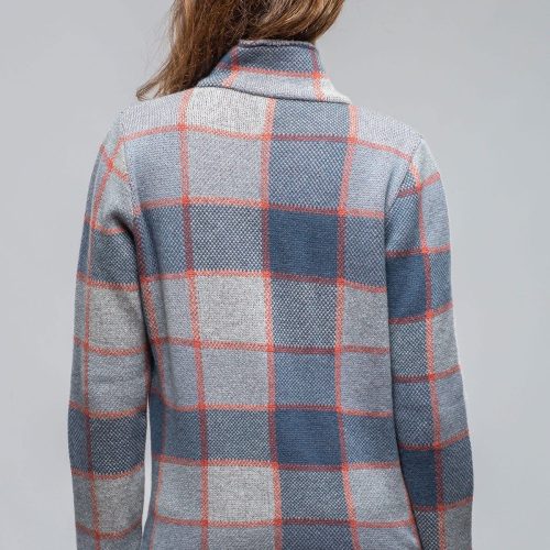 axels fulvia cashmere plaid shirt in denim ladies sweaters axels vail 40287585206506