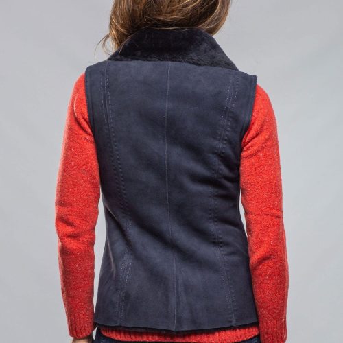 axels geneva shearling vest in blue ladies outerwear shearling axels vail 40228929339626