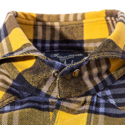 axels gp altai brushed cotton check in yellow mens shirts axels vail 40394366517482