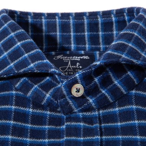 axels gp alvord cotton flannel in navy and white mens shirts axels vail 39925574009066