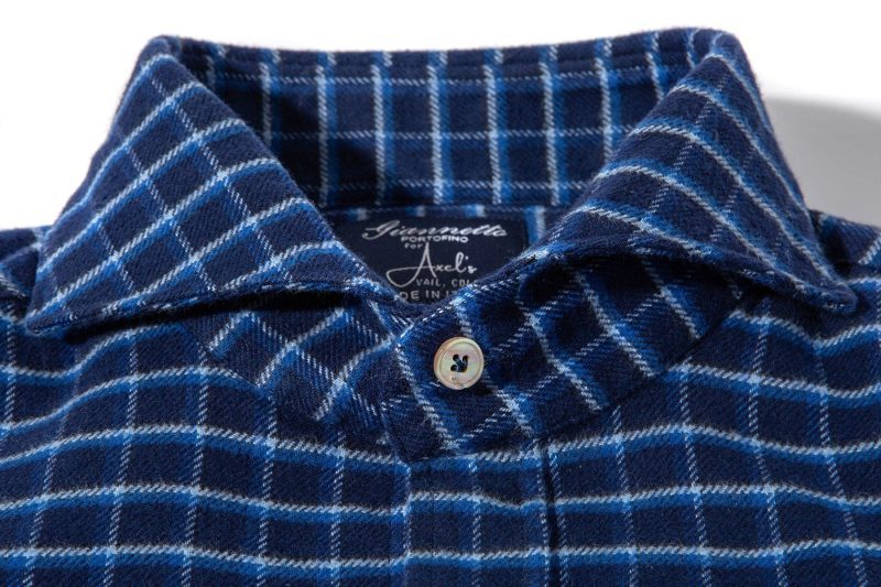 axels gp alvord cotton flannel in navy and white mens shirts axels vail 39925574009066