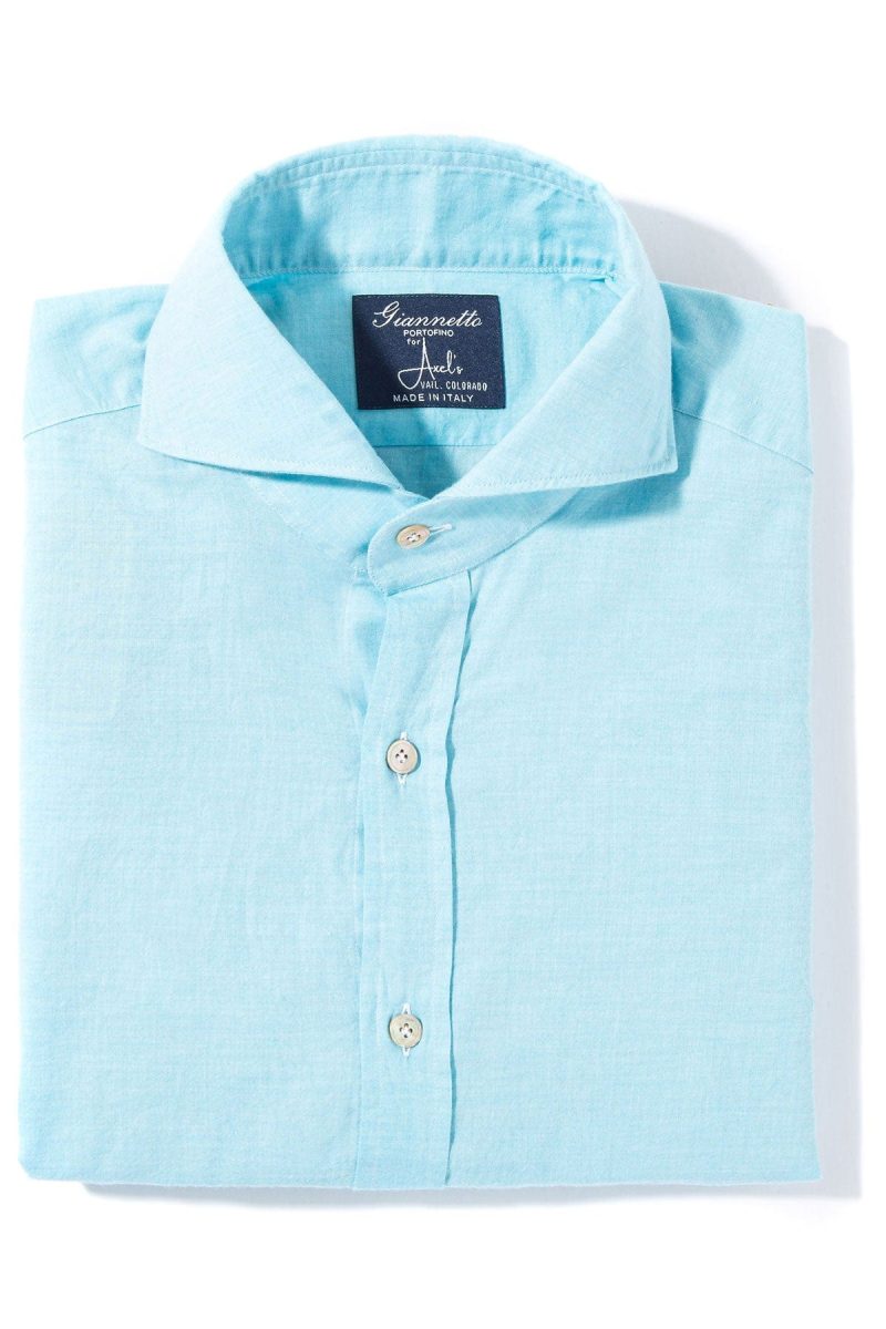 axels gp diablo cotton shirt in turquoise mens shirts axels vail 39391273320682