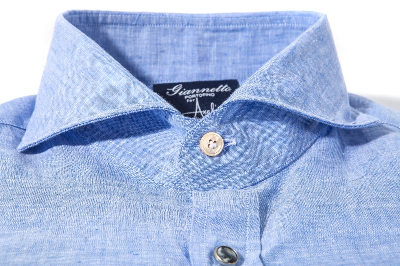 axels gp mach linen cotton shirt in blue mens shirts axels vail 39894822912234