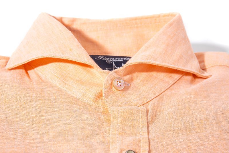 axels gp mach linen cotton shirt in orange mens shirts axels vail 39894805381354