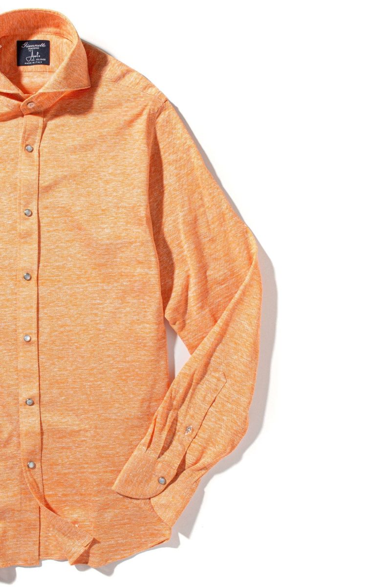 axels gp schwinn cotton linen shirt in orange mens shirts axels vail 40099715809514