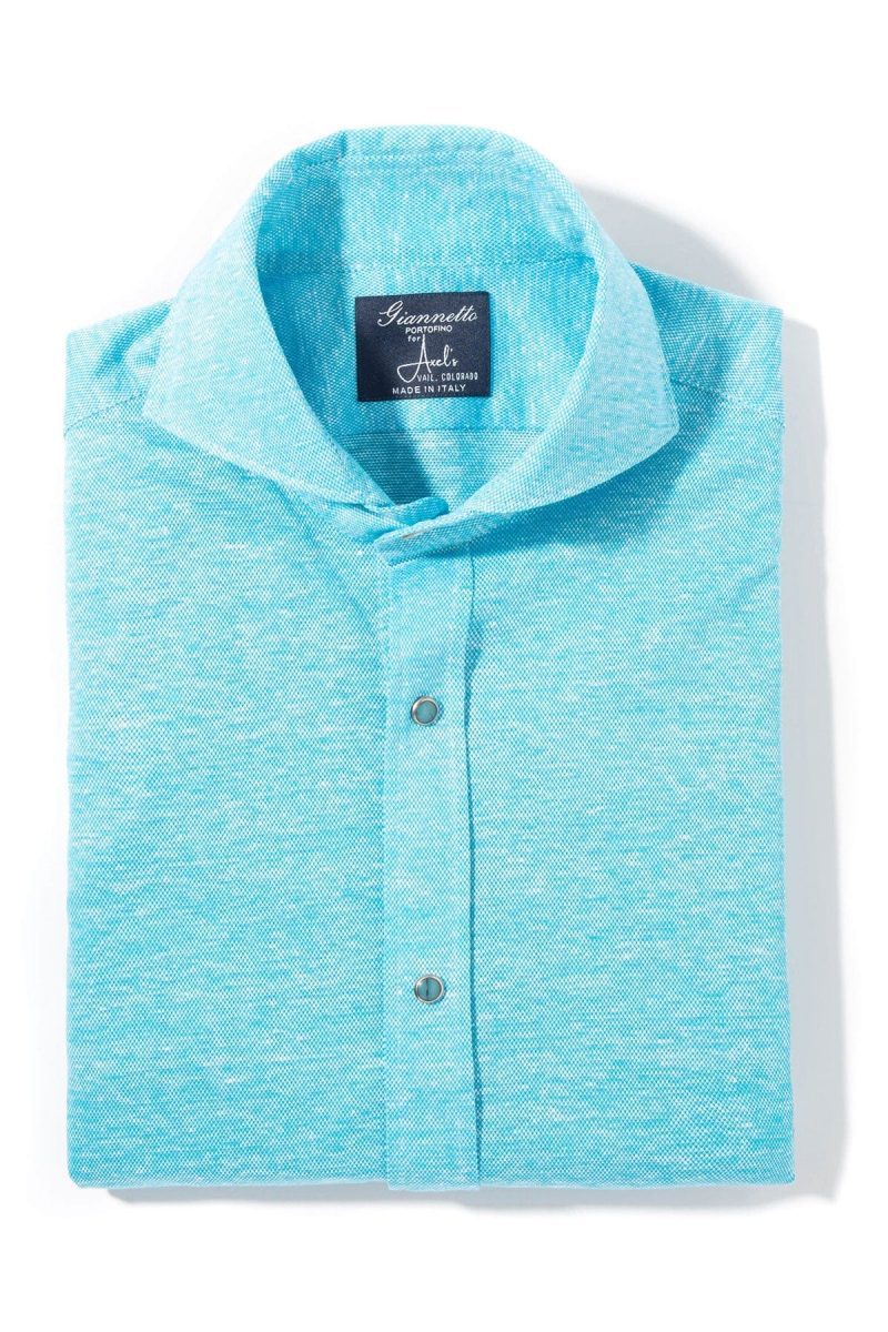 axels gp schwinn cotton linen shirt in turquoise mens shirts axels vail 39925556936938