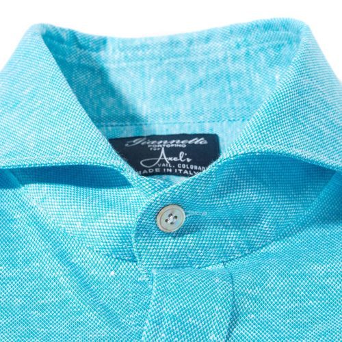 axels gp schwinn cotton linen shirt in turquoise mens shirts axels vail 39925556969706