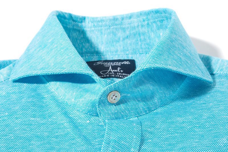 axels gp schwinn cotton linen shirt in turquoise mens shirts axels vail 39925556969706