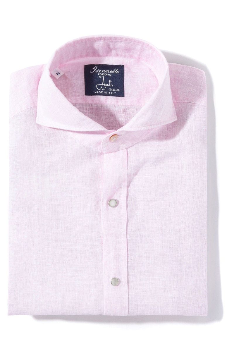 axels gp sorgue linen shirt in pink mens shirts axels vail 39205500387562